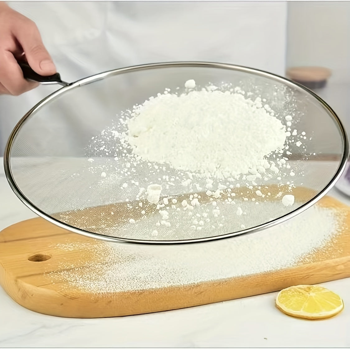 Metal Grease Splatter Screen for Frying Pans, Fine Mesh Oil Filter Cover