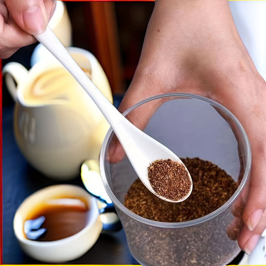 Qahva, shirinlik, yogurt va sut choyi uchun zamonaviy idishlar - 5 dyuymli oq keramika choy qoshiq.