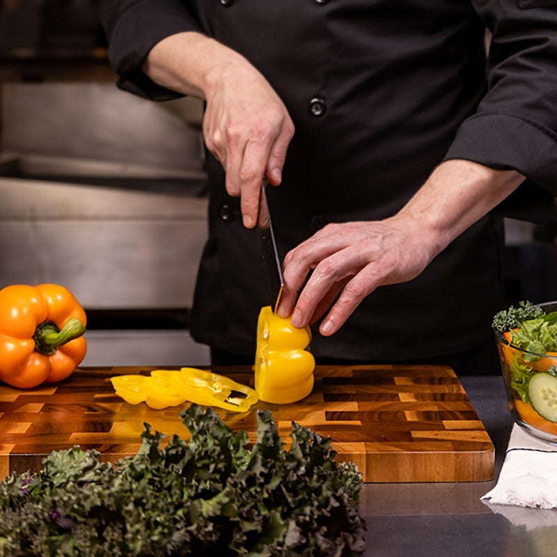 Премиум разделочная доска из акации - двусторонняя для мяса, сыра, хлеба, овощей и фруктов - безопасна для продуктов, идеально подходит для кухни и выездных мероприятий