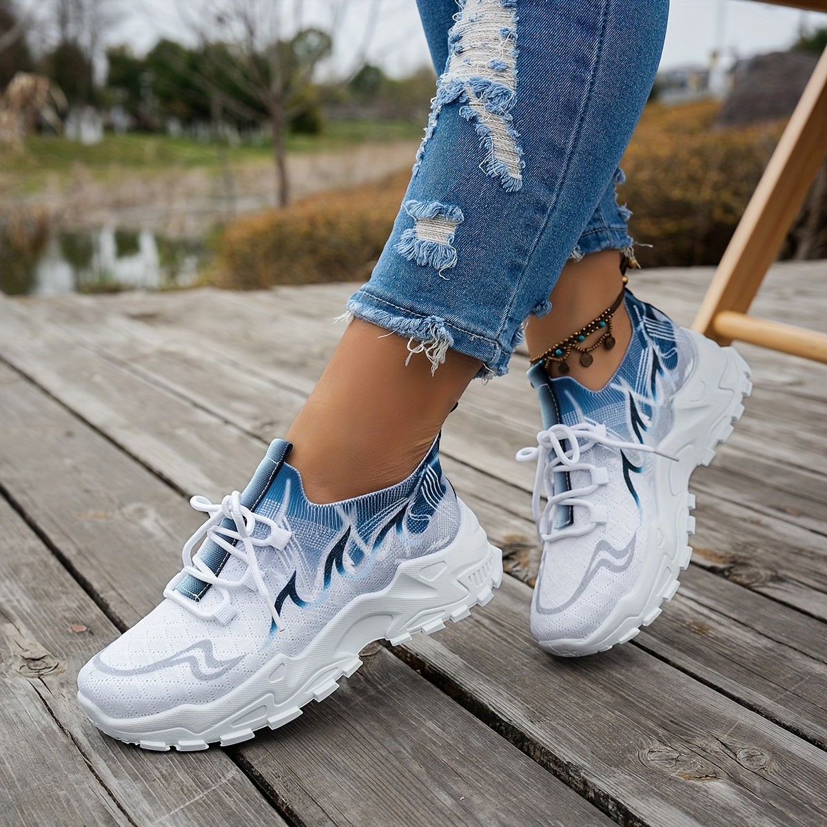 Women's Knit Casual Sneakers for Fashion and Comfort