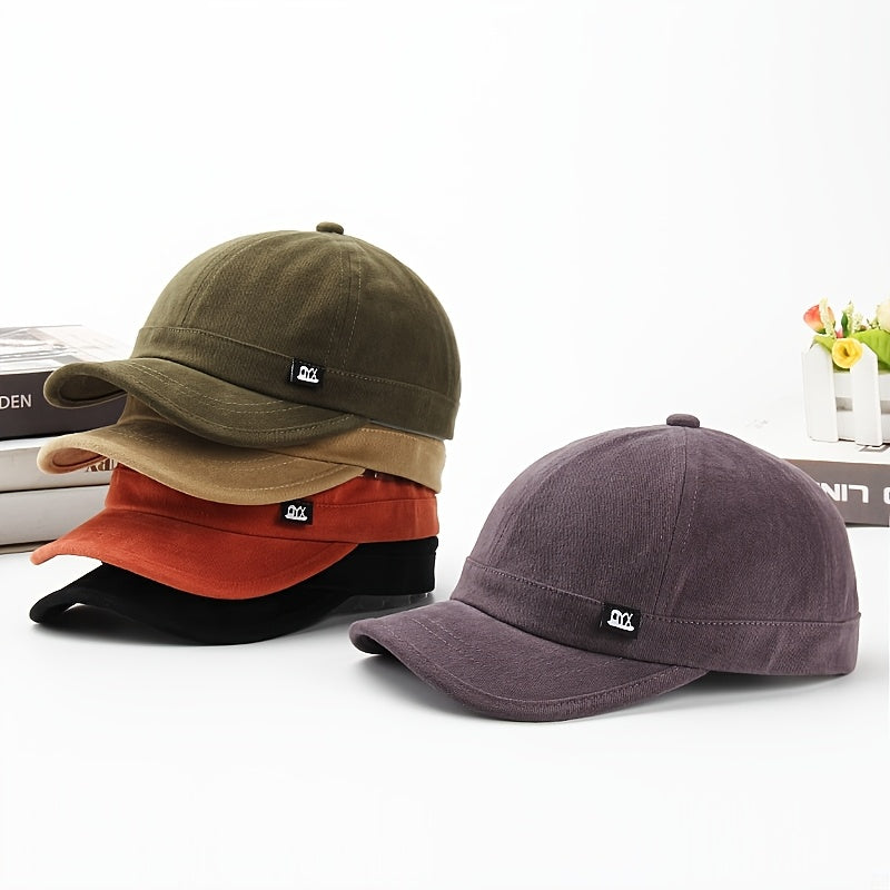 Vintage-Inspired American Style Baseball Cap Lightweight Polyester Adjustable Short Brim