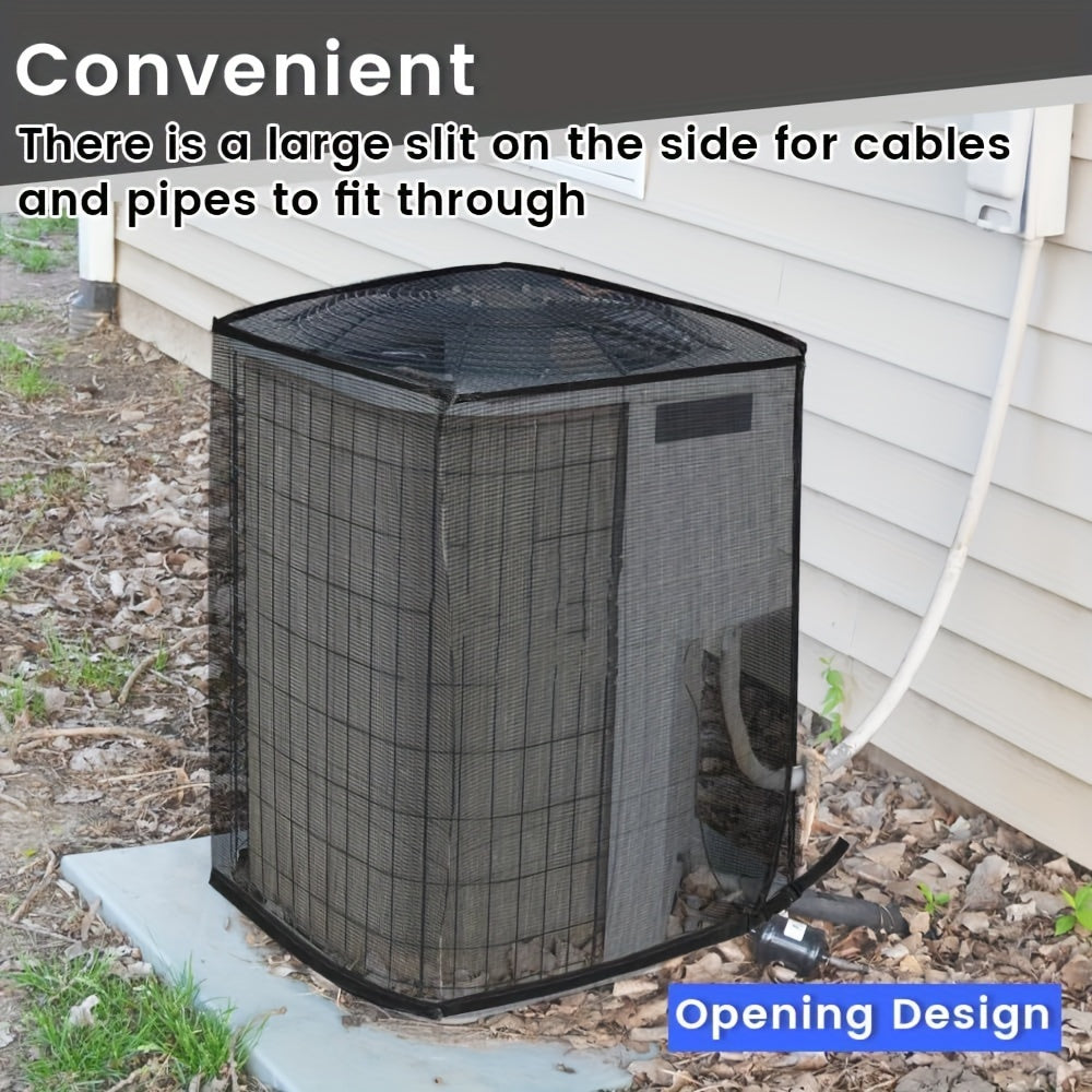 Funda ajustable de malla para aire acondicionado para protección exterior durante todo el año