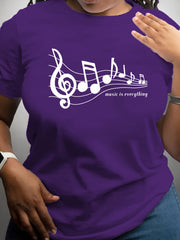 Women's Loose-Fit Casual T-Shirt Breathable Fabric Plus Size