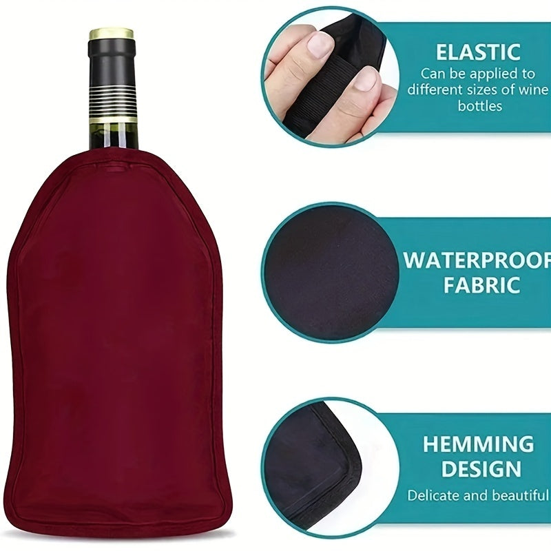 Nylon Wine Cooler Sleeve Portable Ice Bag for 750mL Bottles No Electricity