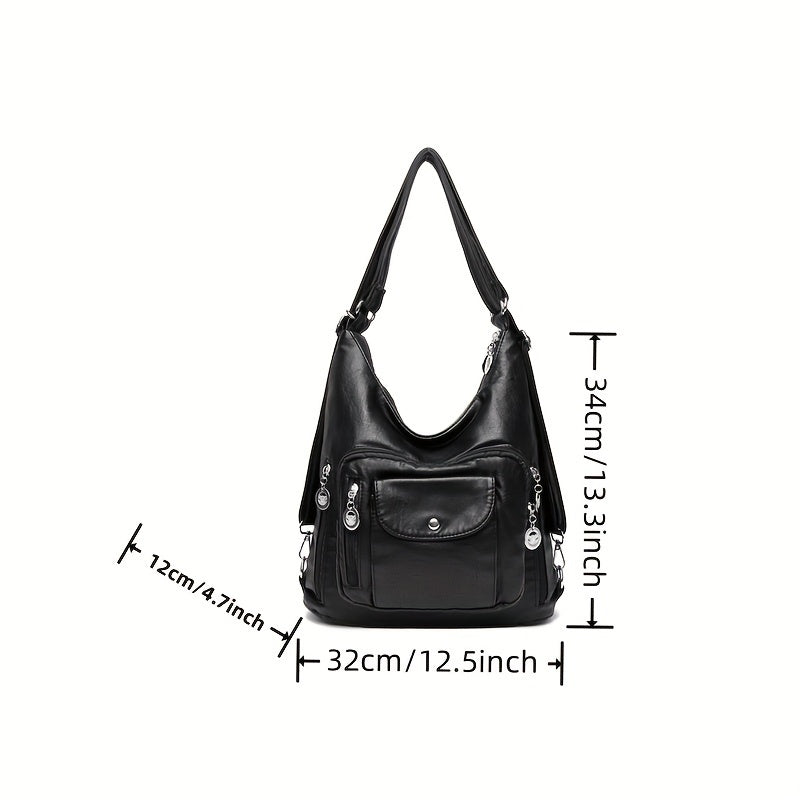 Sport va ta'til uchun mukammal, suv shishasi tutqichi bilan tasodifiy yelka sumkasi.