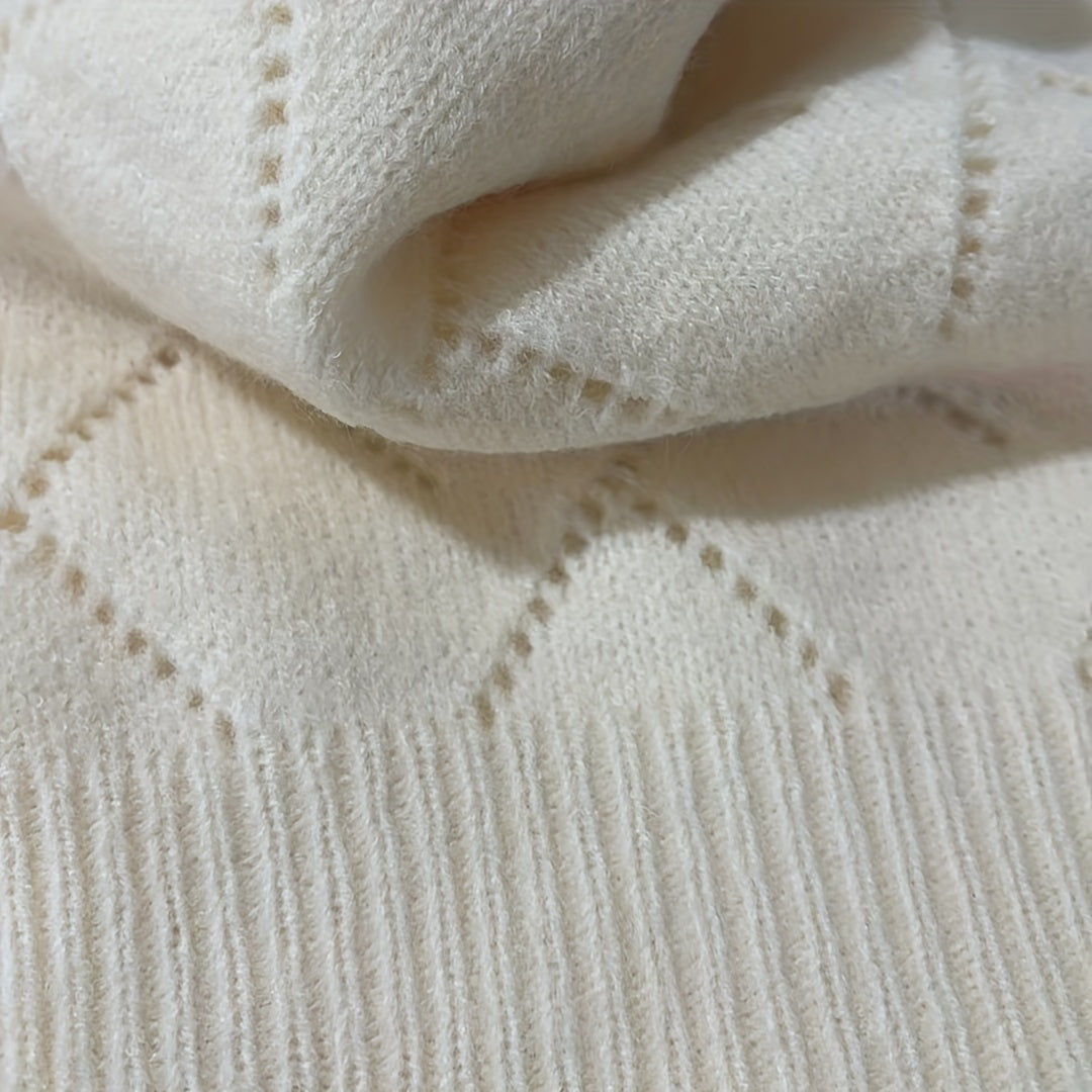 Women's Knit Shawl Scarf Solid Color Batwing Sleeves Chilly Seasons