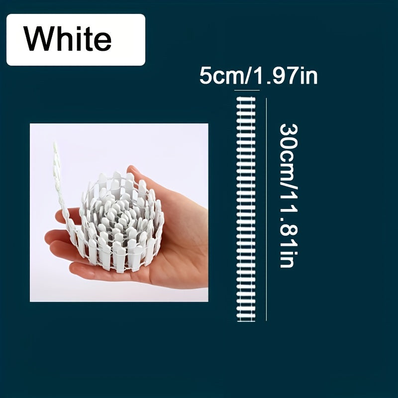 Mini Wooden Fairy Garden Fence White Chocolate Miniature Garden Decor for Home and Garden