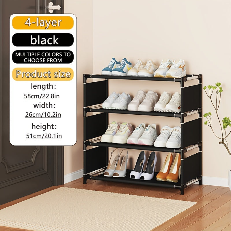 Многоуровая текстильная полка-органайзер для обуви для общежитий и домашнего хранения