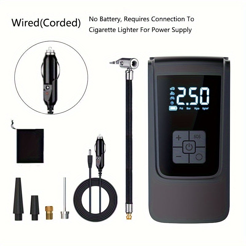 Portable Car Air Compressor Inflator Pump for Car, Motorcycle, Bicycle Tires