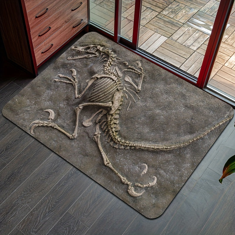 Dinosaur Fossil Area Rug Thick Soft Machine Washable Indoor Decor Mat
