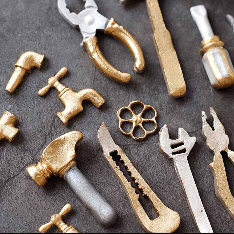 Steam Punk Chocolate Mold 3D Hammer Pliers Faucet DIY Cake Decorating Kitchen Accessory
