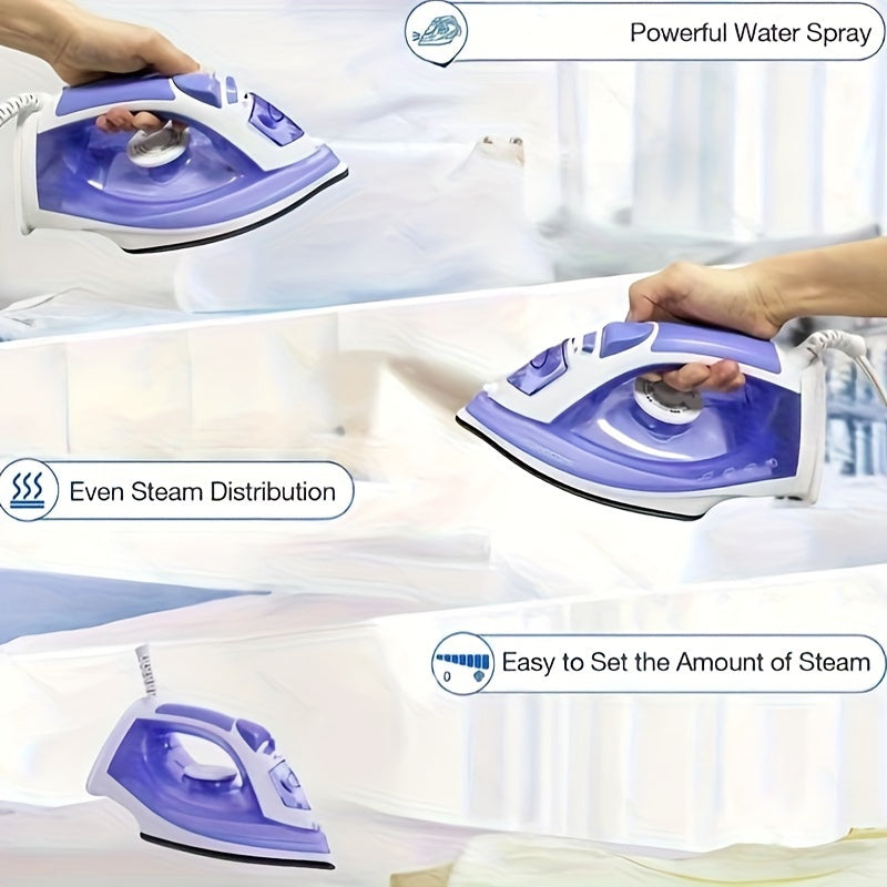 2000W Steam Iron for Clothes Non-Stick Soleplate Adjustable Thermostat