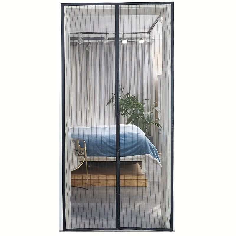 Magnetic Screen Door Self-Sealing Mesh Insect Barrier for Pets and Kids