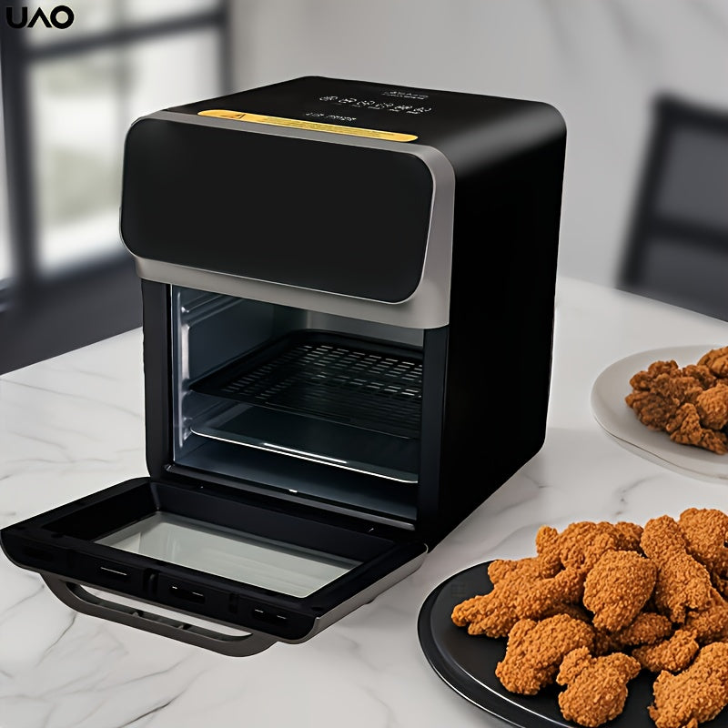 Yevropa standarti bo'yicha uy uchun havo fritüri, sensor paneli va vizual oynasi bilan, turli xil ovqatlarni grill qilish uchun ideal.