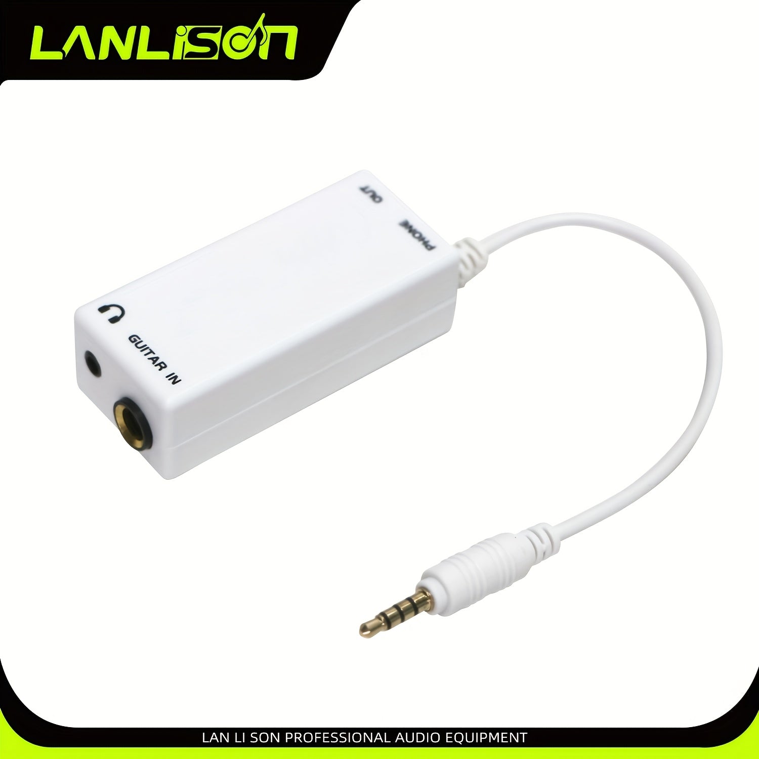 Audio Adapter for Instruments to Smartphone Recording Effects Converter Line Male to Female