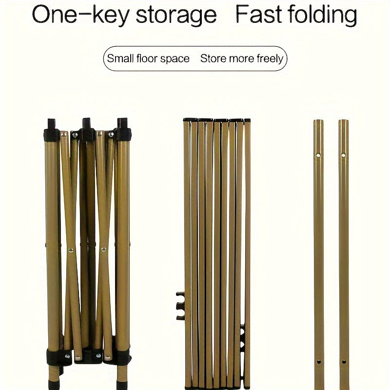 Outdoor Folding Table Stainless Steel Casual Sea-Colored