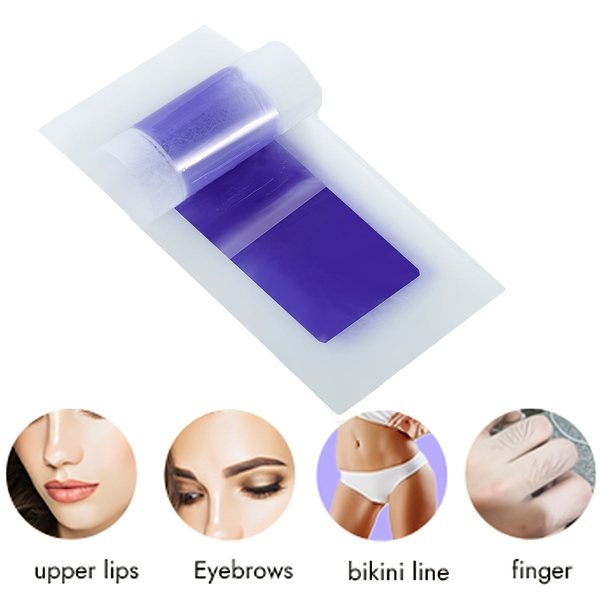 20-Pack Lavender Wax Strips for All Skin Types, All-Purpose Hair Removal