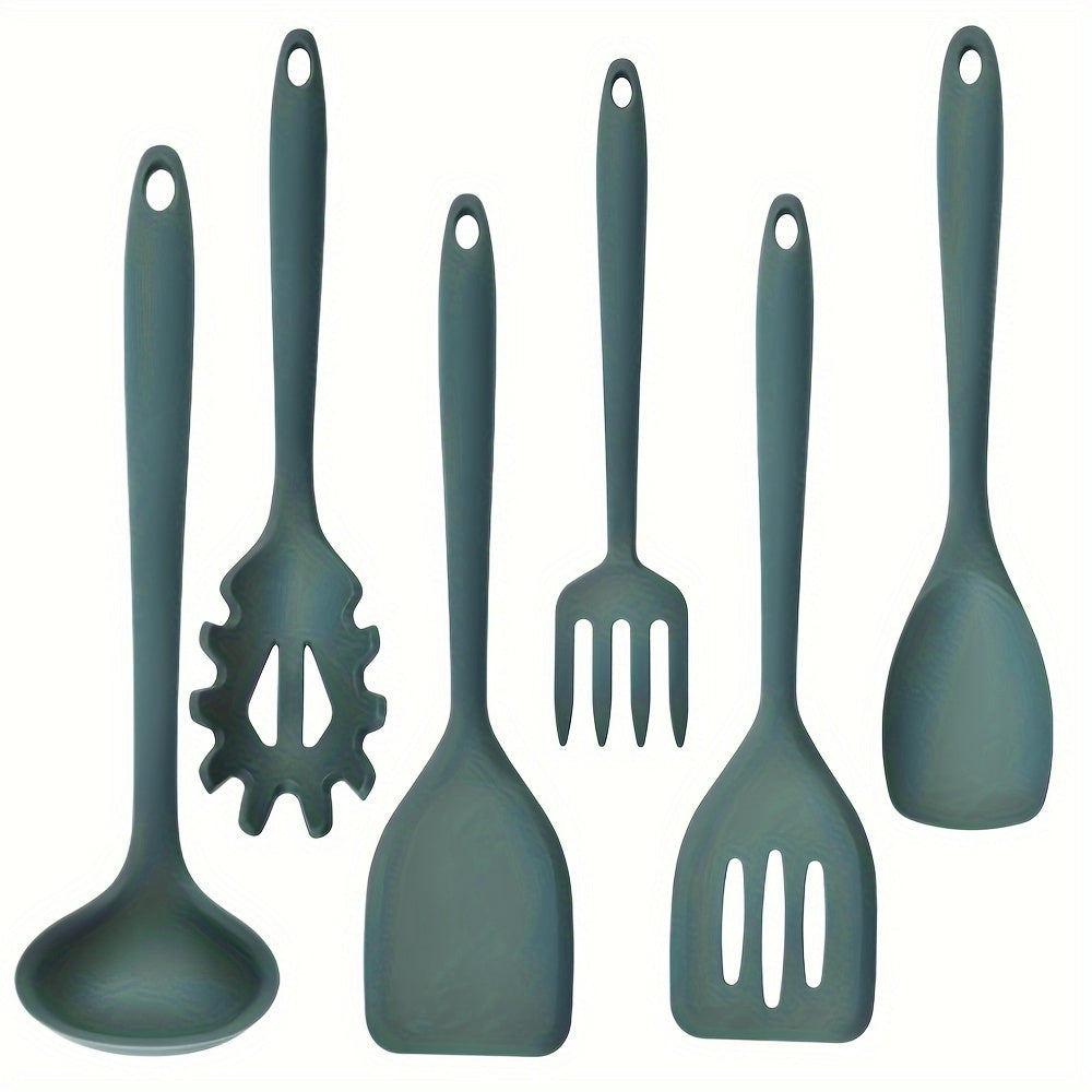 6-Piece Silicone Utensil Set Non-Stick Heat Resistant Kitchen Tools for Cooking