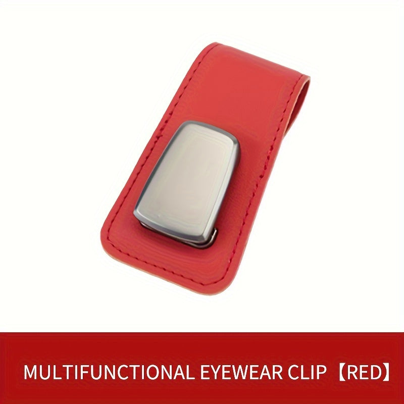 Car Sun Visor Sunglasses Holder Organizer Card Ticket Holder Black Accessory