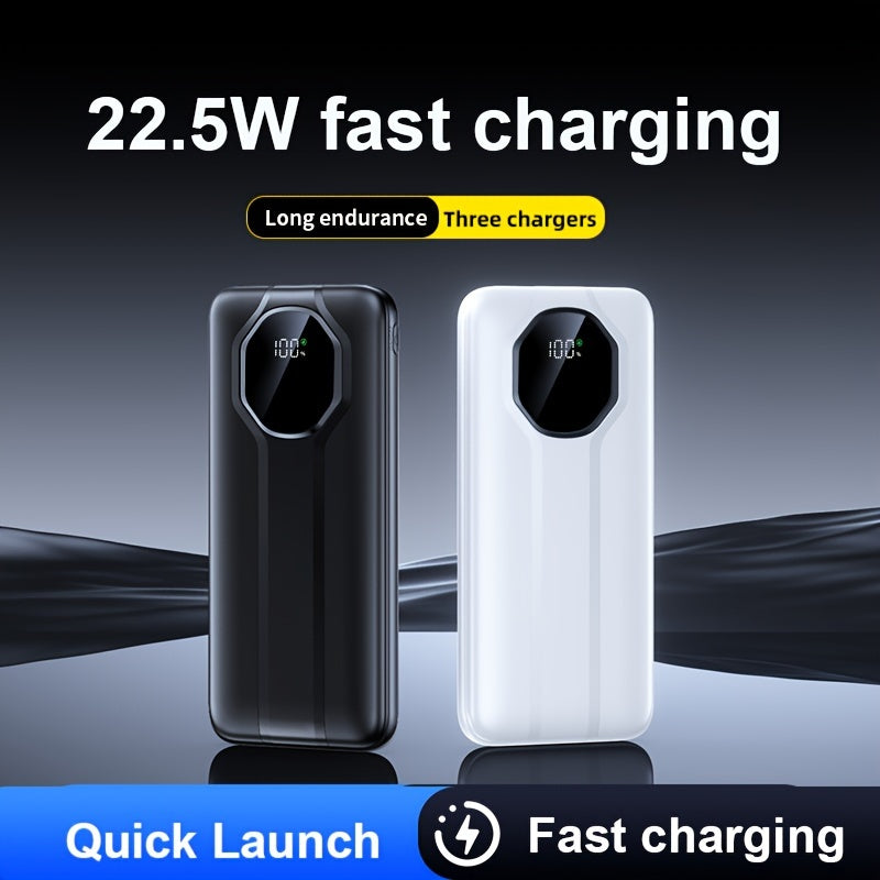 20000mAh Power Bank with Fast Charging LED Display Dual Input Output for iPhone and Android Devices