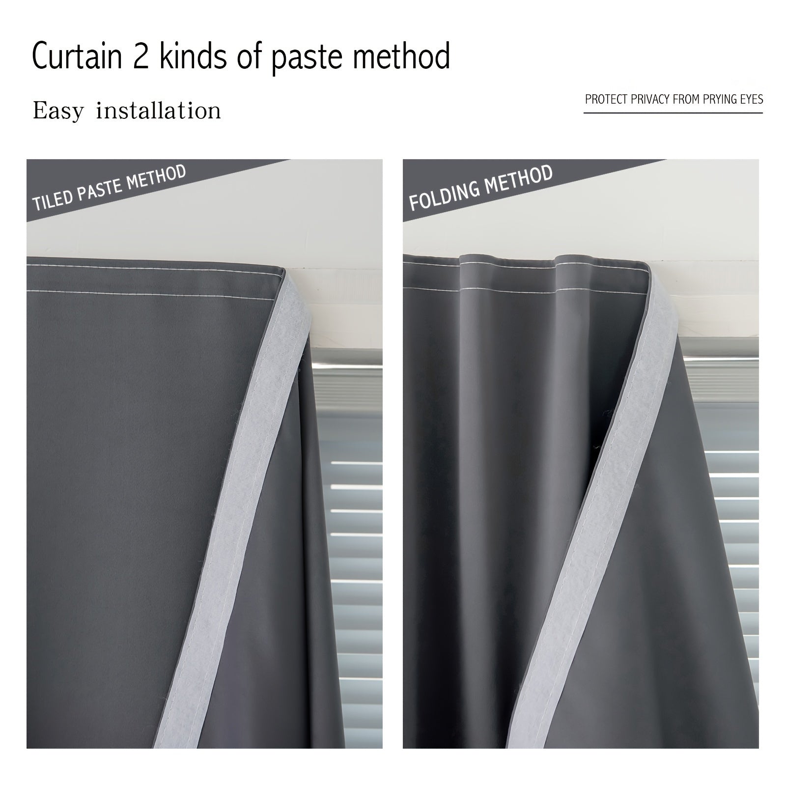 Blackout Curtain Panels Set of 1 Thermal Insulated Portable Room Darkening Tiebacks for Bedroom Living Room Office