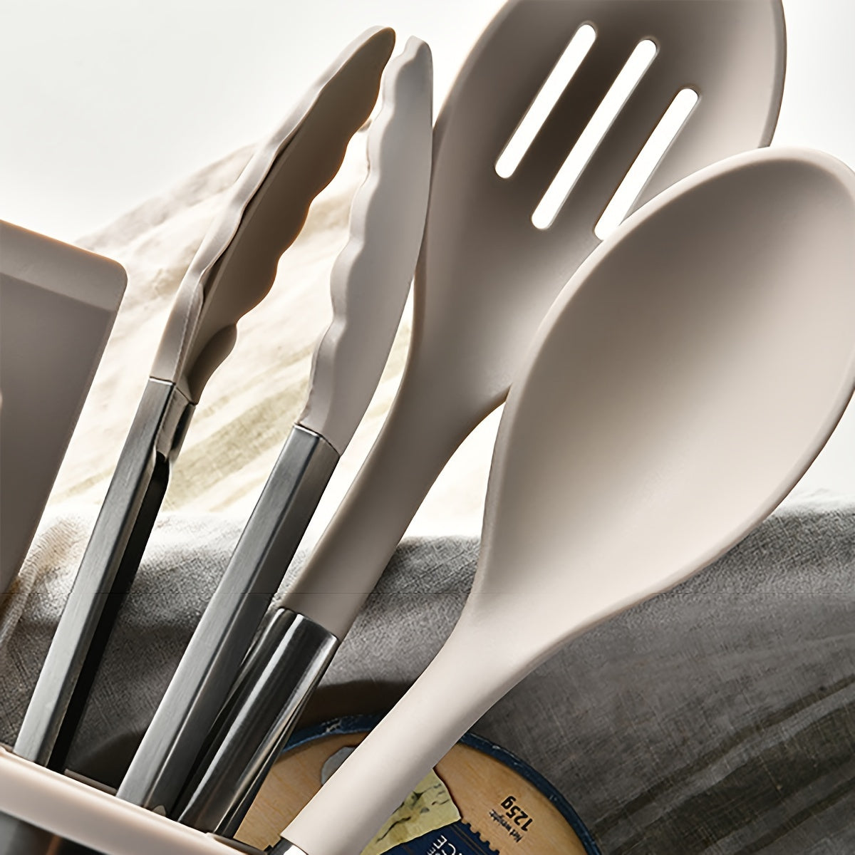 Silicone Kitchen Utensil Set 9 Pieces Non-Stick Cooking Tools with Stainless Steel Handles