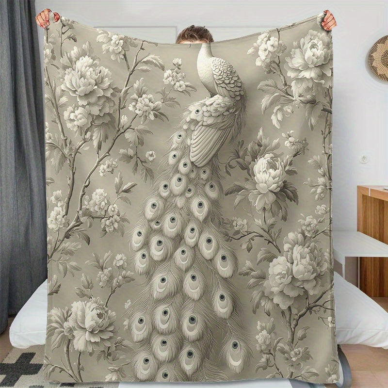 Flannel Throw Blanket Digital Print Art Hypoallergenic Polyester for All Seasons