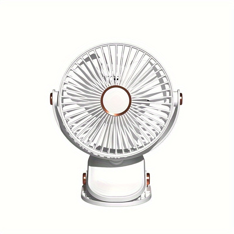 Rechargeable Clip-On Fan with Night Light USB Portable Quiet for Home Office Dorm