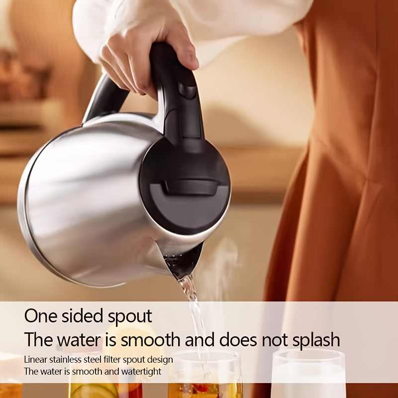 2L sig'imga ega, zanglamas po'latdan yasalgan, avtomatik o'chirish, quruq yonishdan himoya va qahva, choy va boshqa ichimliklar uchun tez qaynatish imkoniyatiga ega bo'lgan uy maishiy elektr chayi.