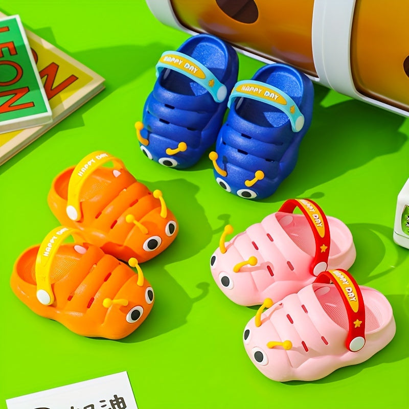 Yoz uchun bolalar EVA klogs, sirg‘almas, engil PVC hayvonlar bosimi bilan bolalar poyabzali