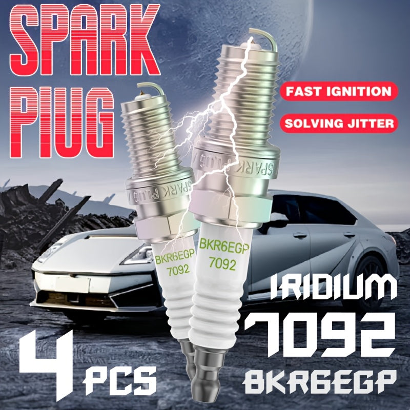 Set of 4 Spark Plugs for Car Engines, Compatible with Multiple Models