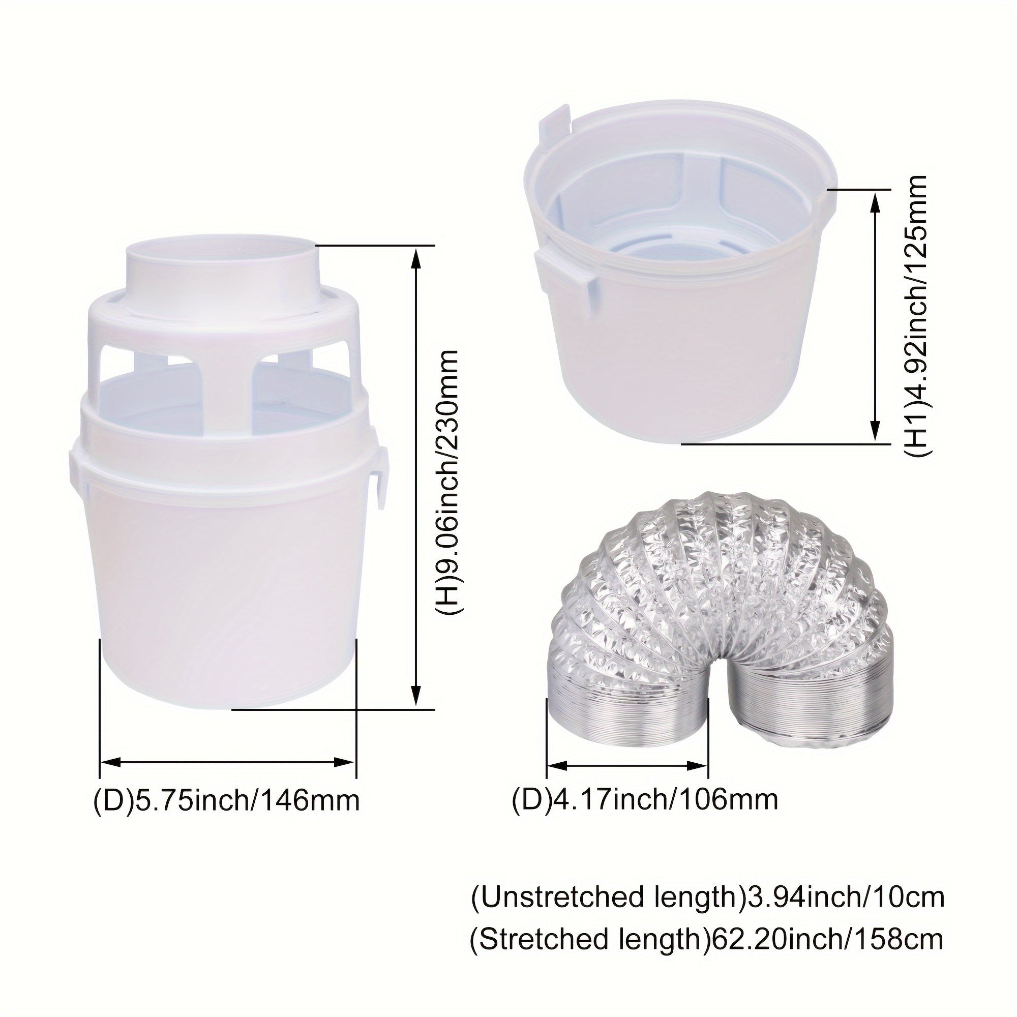 211L Dryer Vent Kit with Duct and Lint Collector