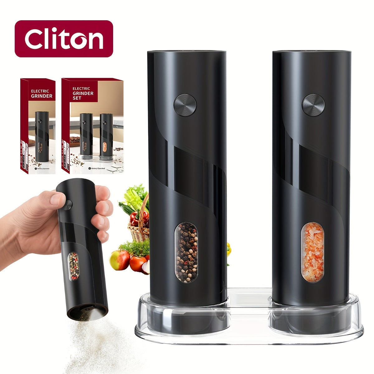 Uy va tashqarida foydalanish uchun sozlanadigan qattiqlik va LED chiroqli elektr murchli maydalagich