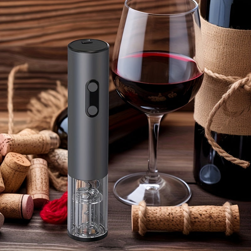 Electric Wine Opener Battery Powered Automatic Corkscrew with Cutter and Kitchen Supplies