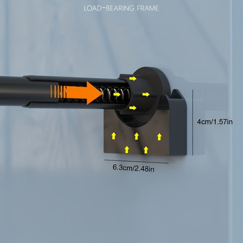 Oson o'rnatish uchun yangilangan yopishqoq ustun ushlagichi, sirpanmas va turli ustunlar uchun mos, masalan, kiyim quritish va dush pardasi.