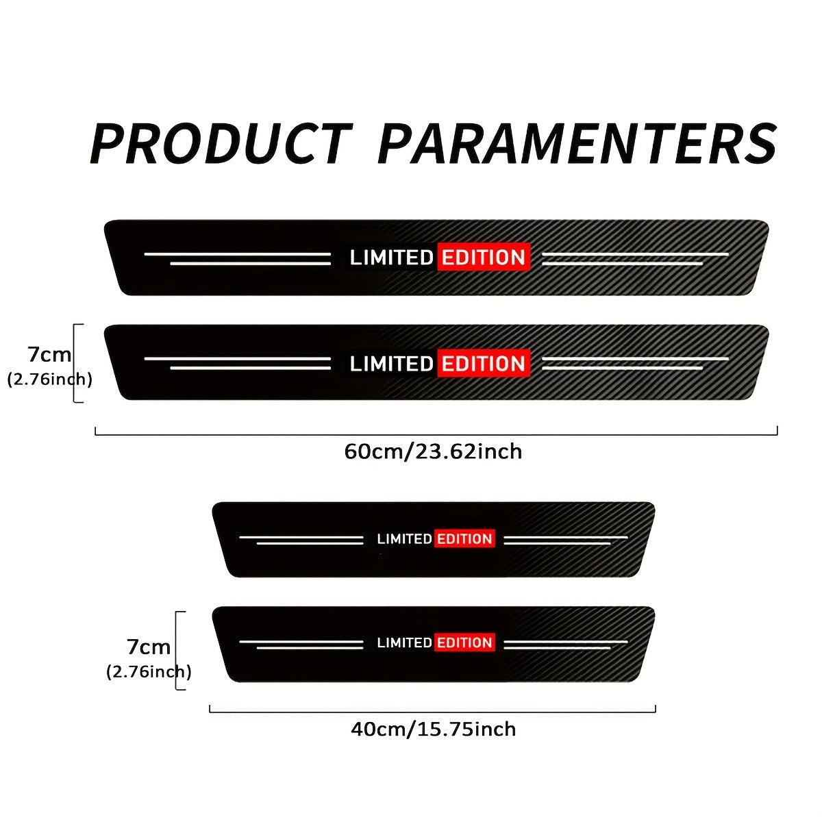 Car Door Edge Guards Carbon Fiber Door Sill Protectors for Vehicles