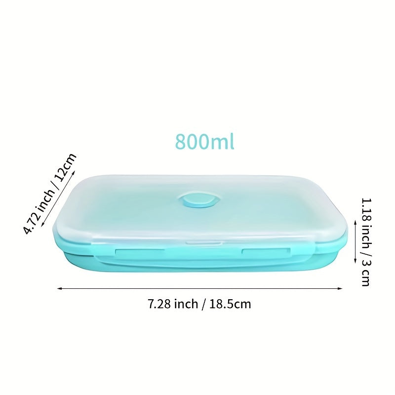 Set of Four Collapsible Silicone Food Storage Containers Stackable Meal Prep Bowls