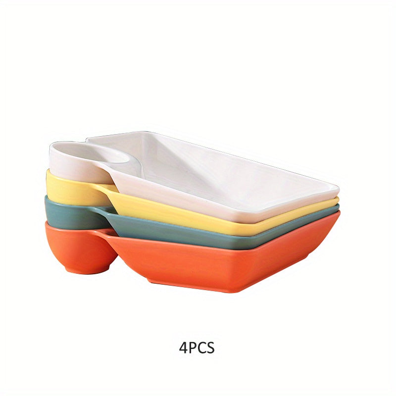 Set of 4 Reusable Serving Platters for Appetizers Charcuterie Food and Dessert 18.54cm x 16.76cm
