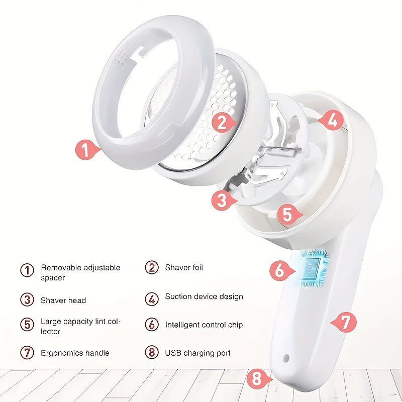 Fabric Shaver Portable Rechargeable Wool Pilling Remover for Sweaters and Wool