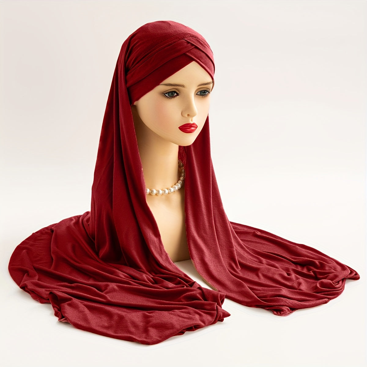 Ayollar uchun nafas oladigan bosh yopish, darhol hijab bilan, quyoshdan himoya qilish uchun bir bo'lakli elastik bandana