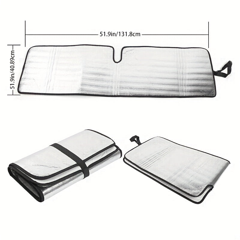 Универсальный солнцезащитный козырек для Jeep Wrangler, крышка для лобового стекла, черная алюминиевая фольга