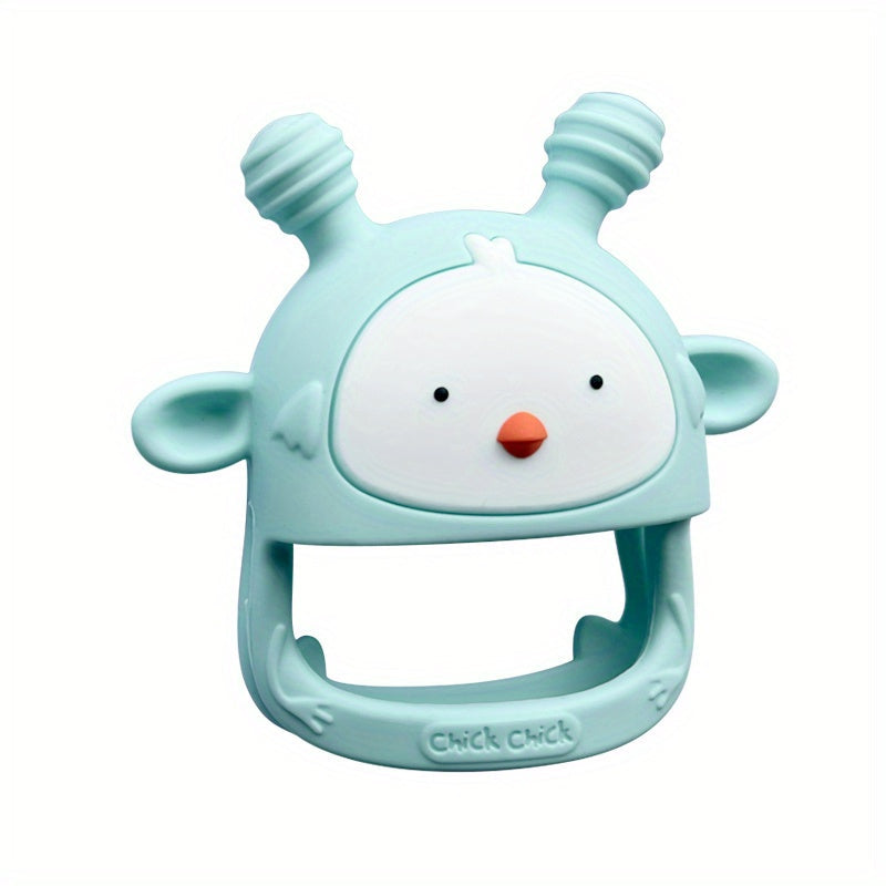 Silikon materialidan tayyorlangan chaqaloqlar uchun tish chiqargich o'yinchoq, bolalar uchun xavfsiz, chirqirash ovozi, 6-12 oylik bolalar uchun mos, BPA dan holi, hech qachon qo'lga tushmaydi (1/2 to'plam)