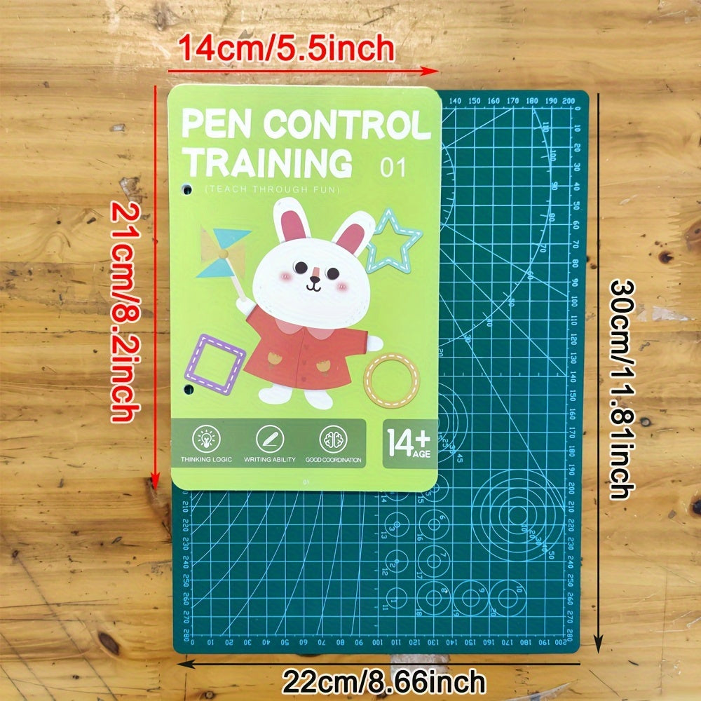 Conjunto de cuadernos de práctica reutilizables para niños con bolígrafo borrable, habilidades tempranas de escritura y dibujo