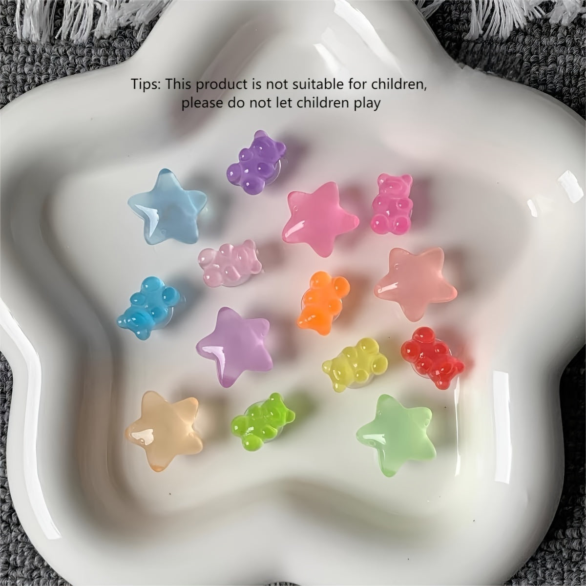 Kids Luminous Bear Shoe Charms Set PVC Vibrant Night Glow Sandals Decor