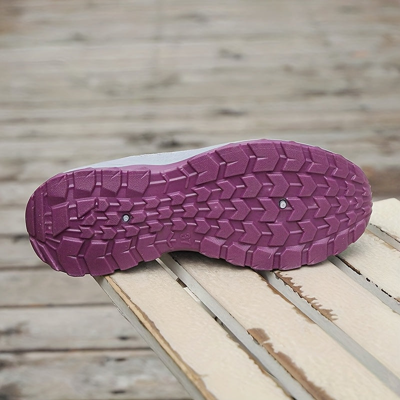 Women's Slip-On Sneakers Breathable Mesh Casual Shoes Maroon White