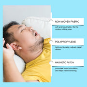 Snore Relief Kit with 30 Nose Patches, 4 Comfort Clips, Magnetic Nasal Dilator for Men and Women