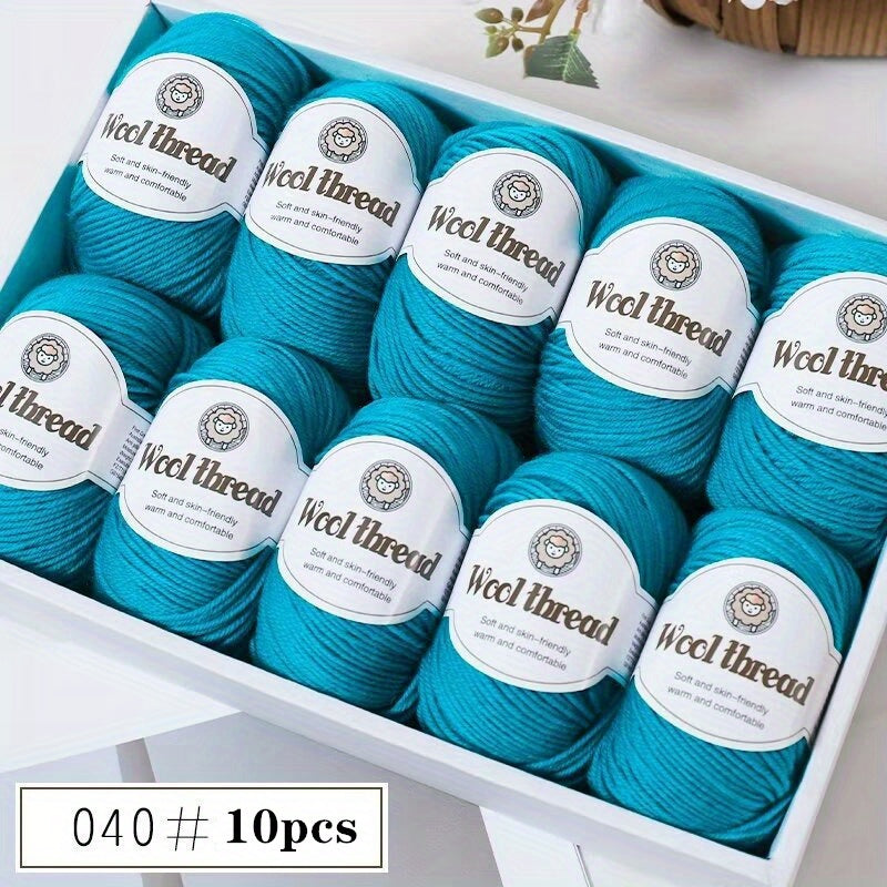 10pcs Australian Wool Yarn 500g Soft Warm Knitting for Sweaters Coats Scarves