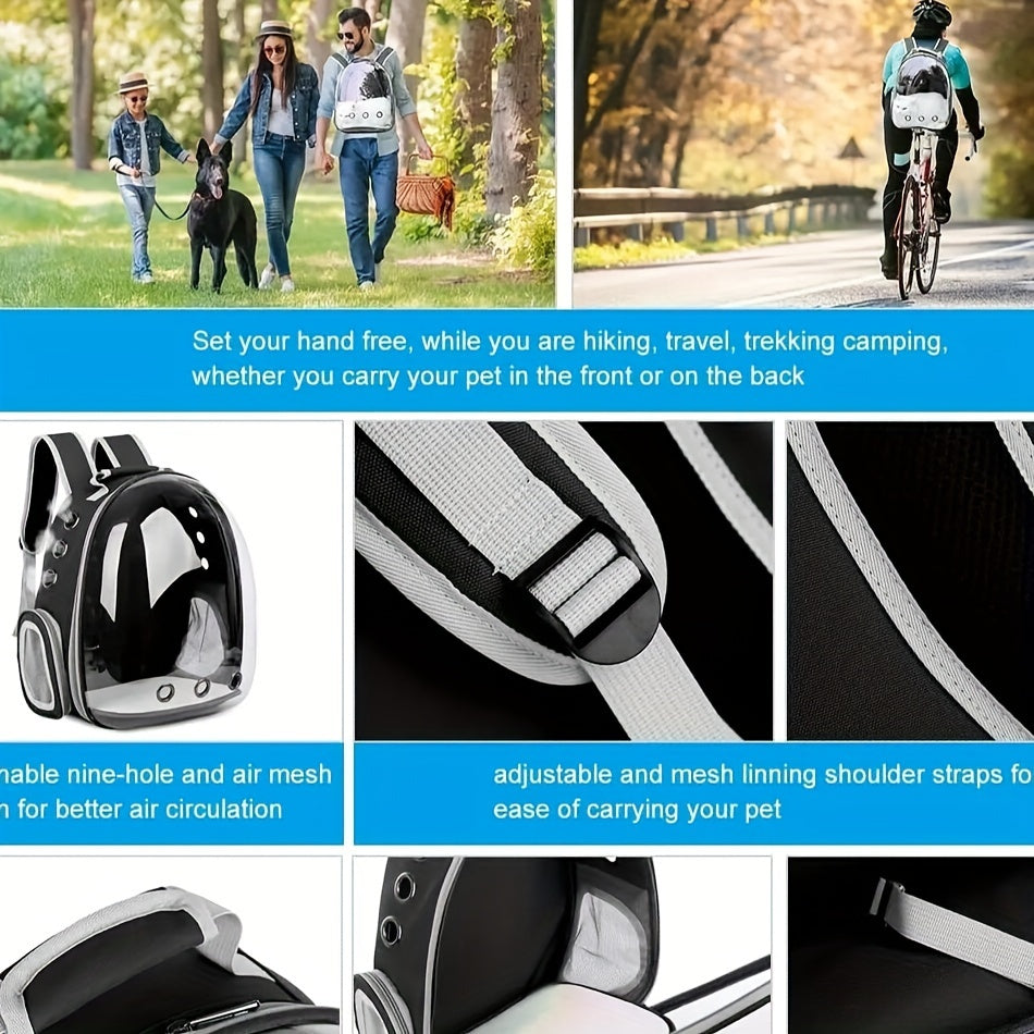 Transparent Breathable Space Capsule Pet Carrier Backpack for Hiking Travel
