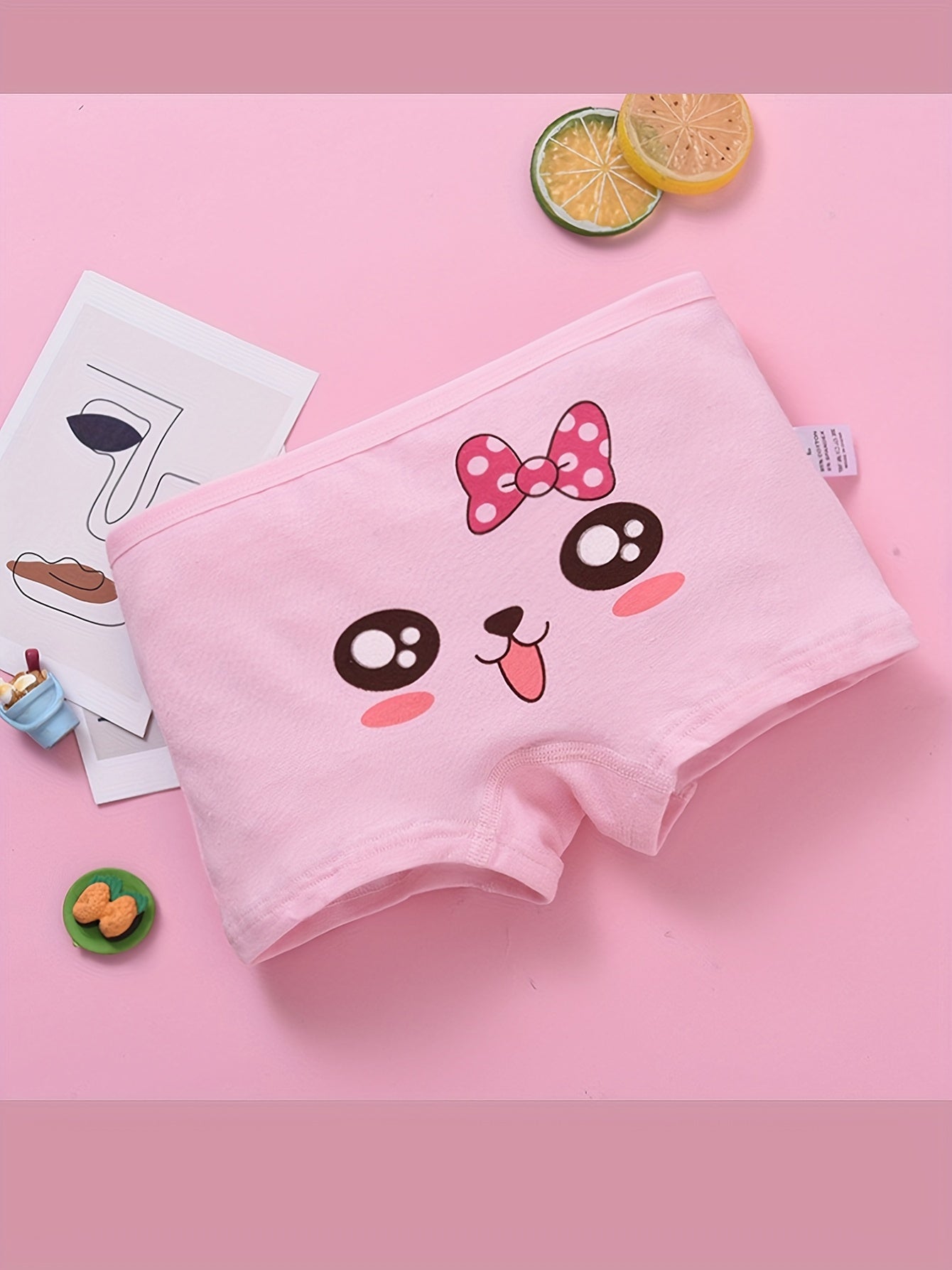 Toddler Girls Cotton Underwear Pack of 4 Breathable Soft Cute Animal Patterns