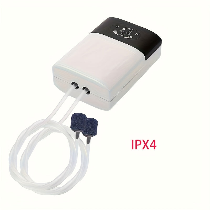 Rechargeable Fish Tank Air Pump with USB and Battery Power Semi-Automatic Aquarium Aerator